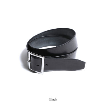 TR-BELT01 Industrial Iron Buckle Leather Belt (BLACK, BROWN, TAN),BLACK, small image number 1