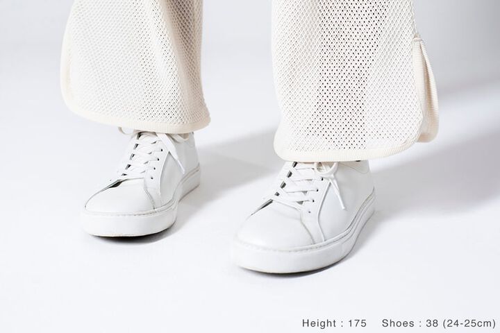'STANLEY' LACE UP LEATHER SNEAKER (WHITE
 BLACK)-WHITE-42 (27~28cm),WHITE, medium image number 23