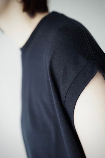 【CAPERTICA】CAP707CS01 Super140s Washable Wool DC_jersey / Loosey Tank_Top,MIDNIGHT, small image number 3