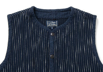 4588 13oz RAIN Sashiko Vest,INDIGO, small image number 2