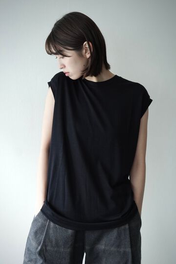 【CAPERTICA】CAP707CS01 Super140s Washable Wool DC_jersey / Loosey Tank_Top,MIDNIGHT, small image number 0