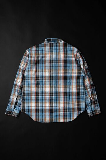 MS001E Check Flannel Shirt,BLUE, small image number 1