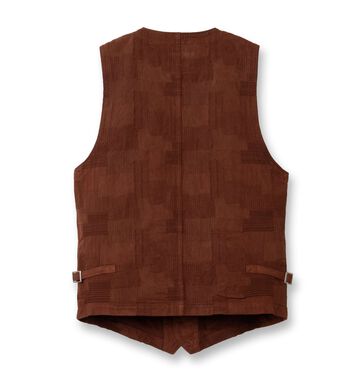 【Pre-order】4605 Amami Mud Dyed Jacquard Vest,BROWN, small image number 1