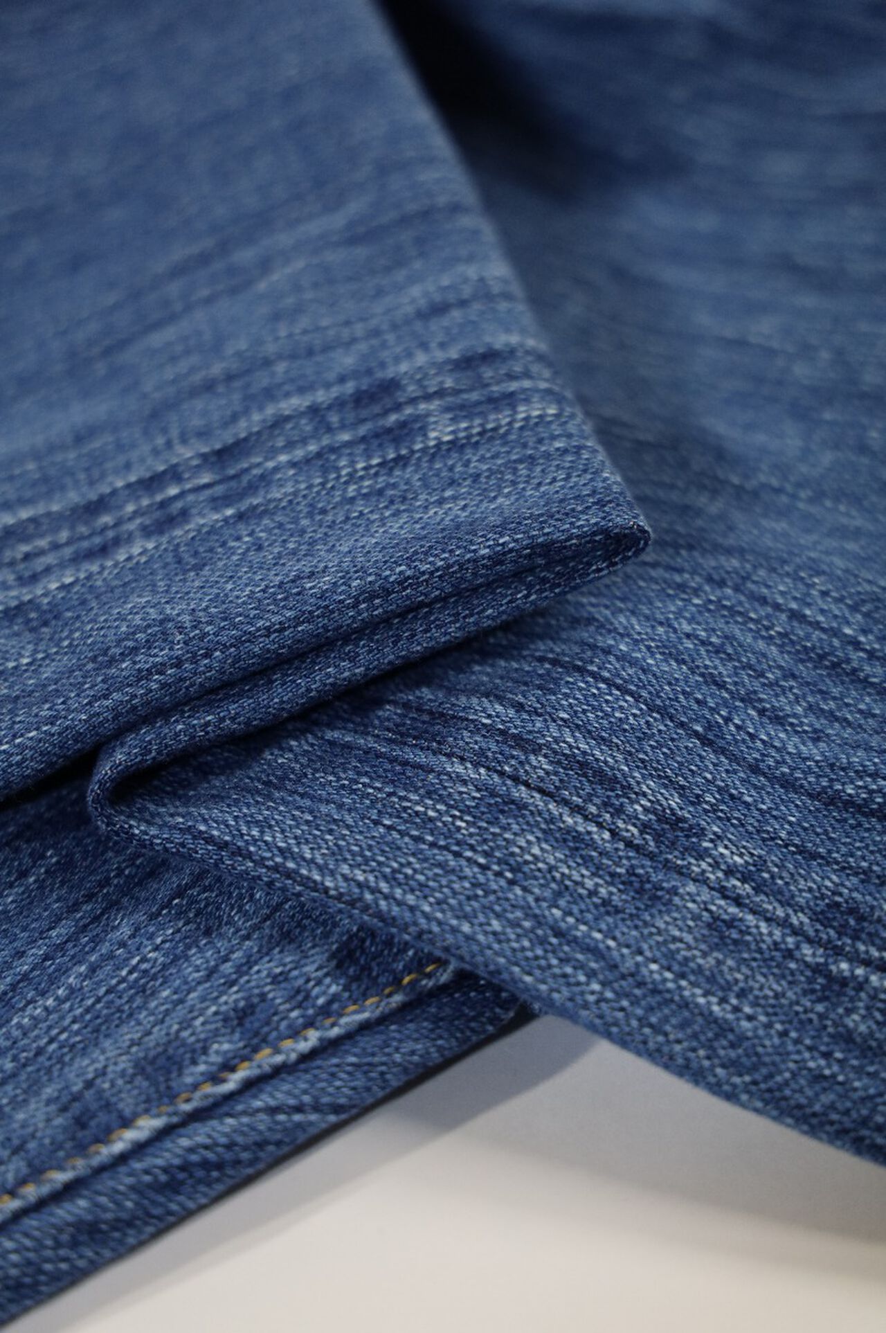 Vegetable Natural Dyed Organic Cotton Denim Fabric in Indigo Blue