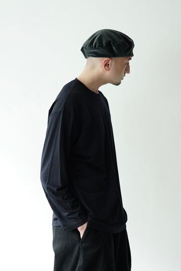 【CAPERTICA】CAP707CS14 Super140s Washable Wool DC_jersey / L/S FootBall Tee,MIDNIGHT, small image number 2