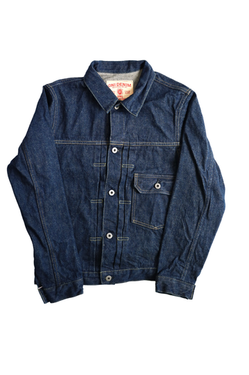 ONI-01507-Ishikawadai 15oz Ishikawa-dai Denim 1st type Jacket-One Wash-42,, small image number 0