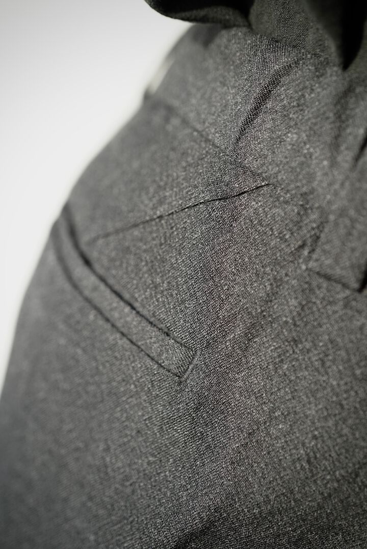【CAPERTICA】CAP706PT18 Washable Wool Gaba / Loosey Trousers,BLACK NAVY, medium image number 12