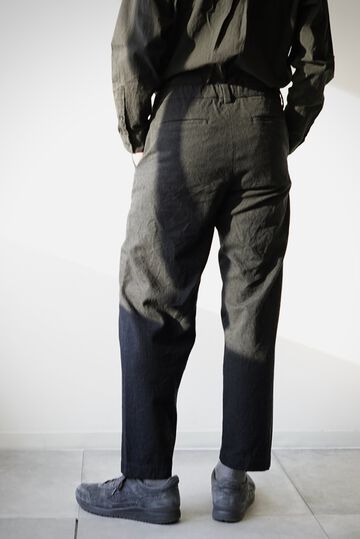 【CAPERTICA】CAP706PT18 Washable Wool Gaba / Loosey Trousers,BLACK NAVY, small image number 10