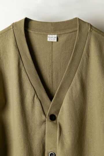 T202VBL086 Leicester Loopwheeled cardigan(086 Bronze Green),, small image number 1