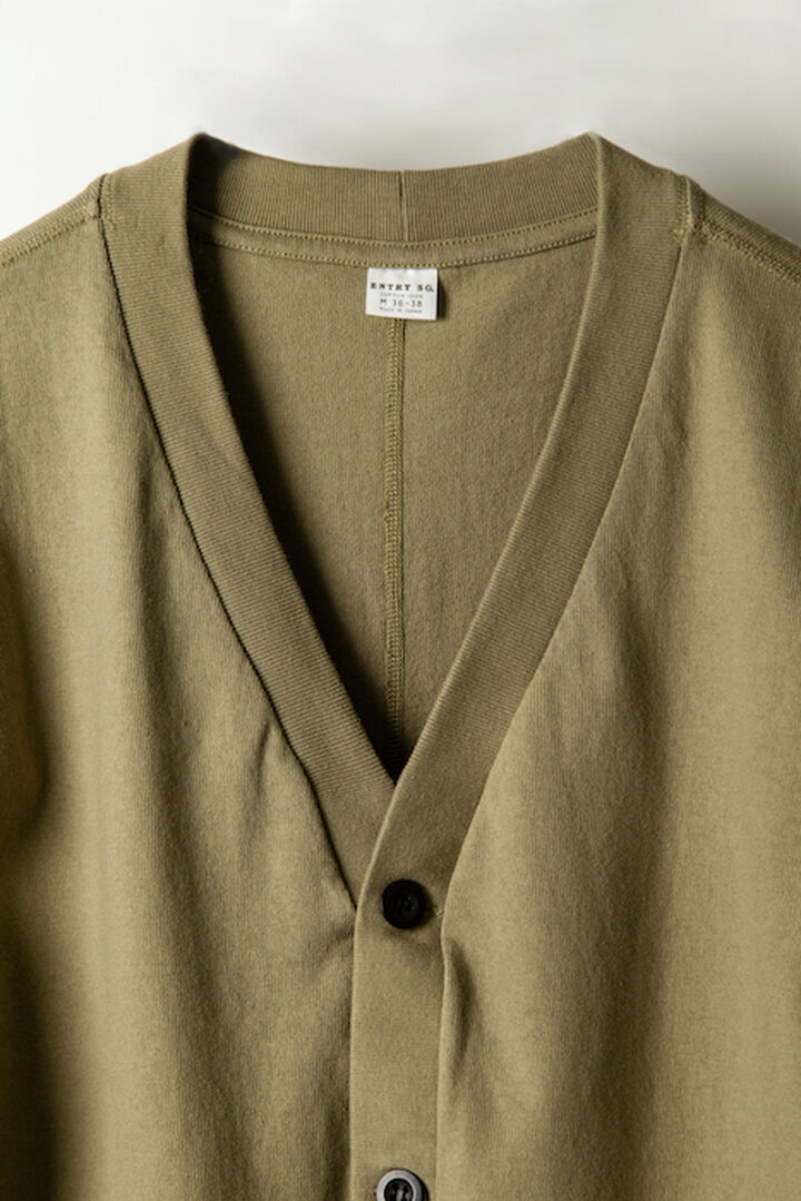 T202VBL086 Leicester Loopwheeled cardigan(086 Bronze Green),, medium image number 1