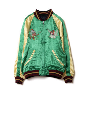 4600 Souvenir Jacket,BLACK x GREEN, small image number 1