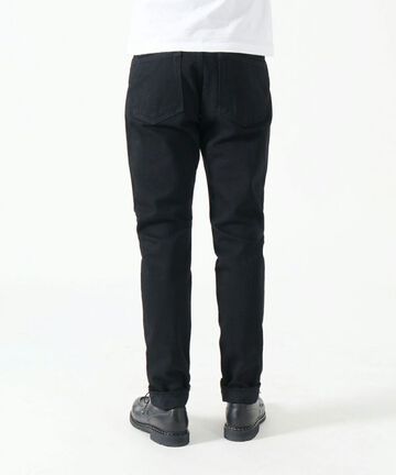 J214 14oz Tapered Model Black Denim Selvedge-One Wash-30,, small image number 3