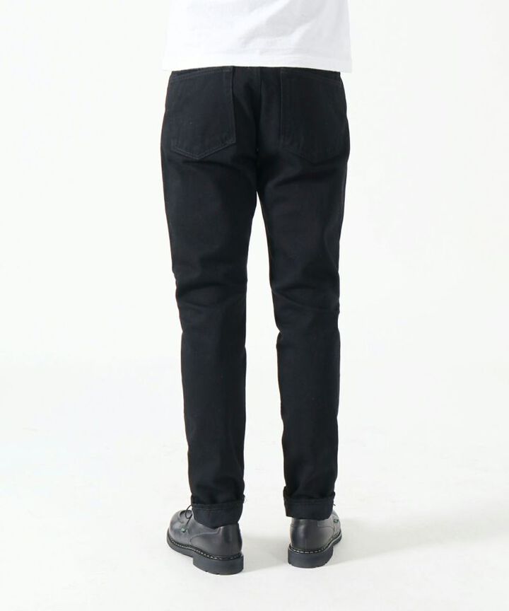 J214 14oz Tapered Model Black Denim Selvedge-One Wash-30,, medium image number 3