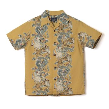 【Pre-order】5721 Tornado Pig Aloha Shirt,YELLOW, small image number 0