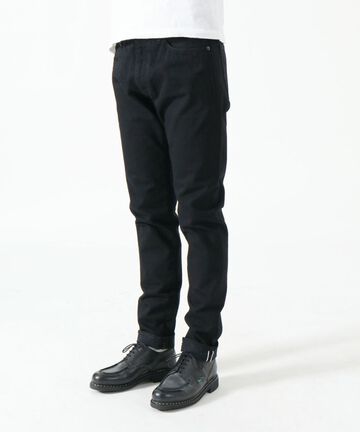 J214 14oz Tapered Model Black Denim Selvedge-One Wash-30,, small image number 1