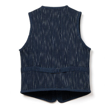 4588 13oz RAIN Sashiko Vest,INDIGO, small image number 1