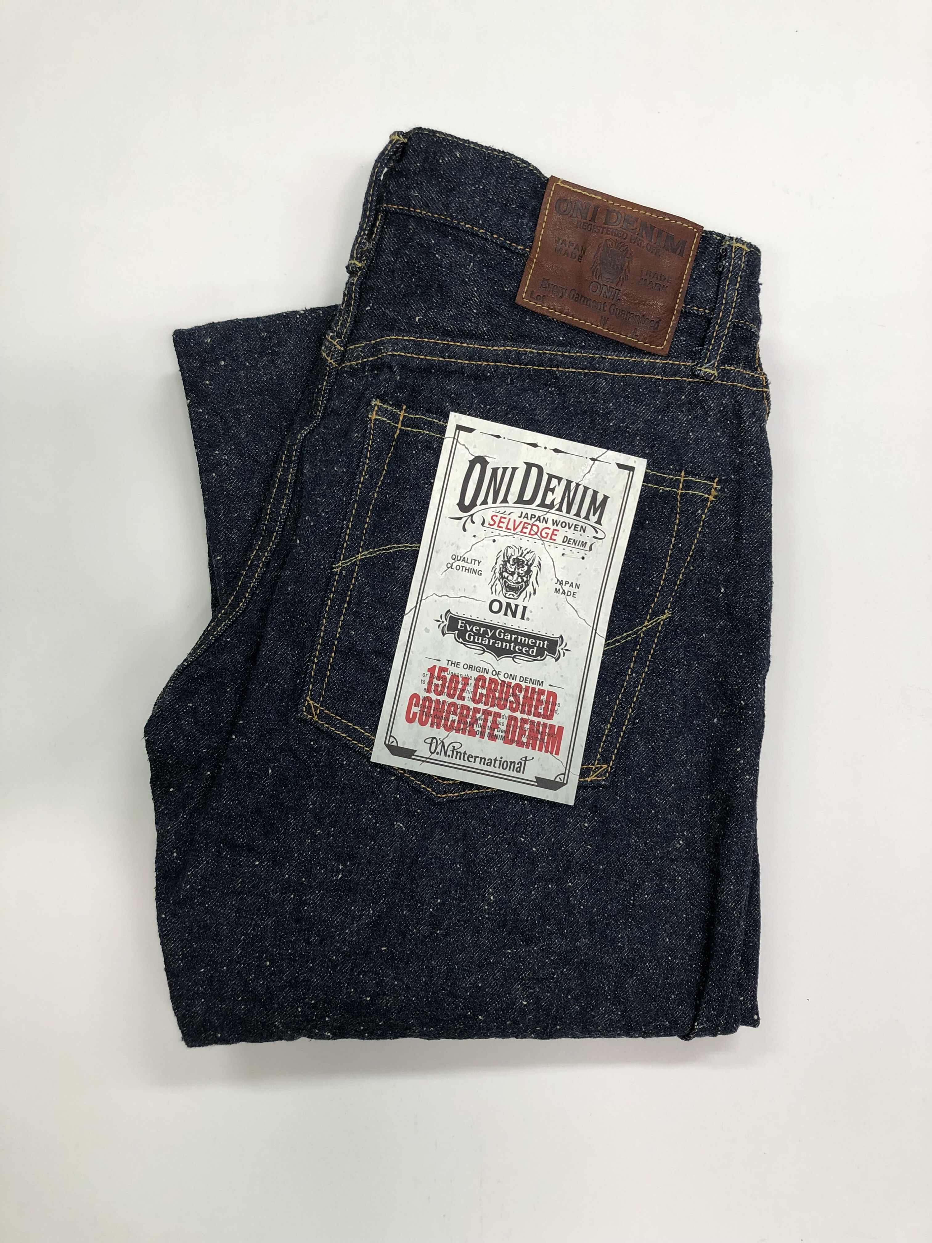 DENIMIO | ONI288-CCD 15oz Crushed Concrete Denim Regular Straight