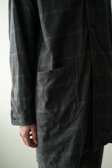 233SH27 Dark Melange Check / Atelier Shirts (CHARCOAL),CHARCOAL, small image number 3