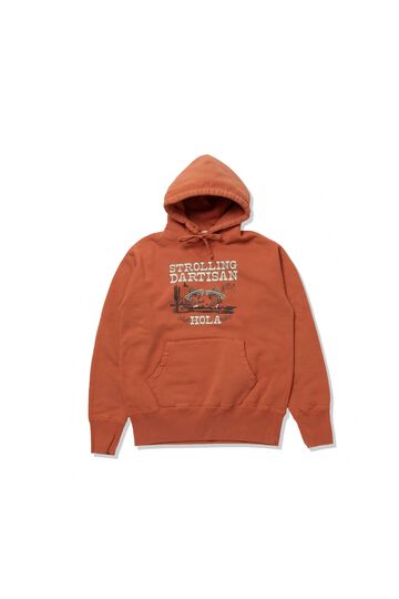 8157B Print Hoodie,ORANGE, small image number 0