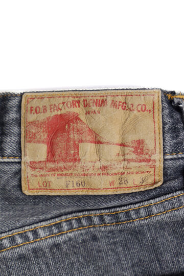 F160 13oz SELVEDGE  66 DENIM TAPERED (BLACK),BLACK, small image number 1