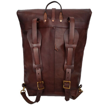 VS-205L LEATHER ROLL TOP Back pack (BROWN),, small image number 1