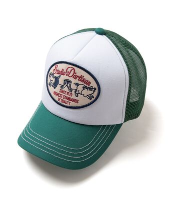 7559 Mesh Cap,GREEN x WHITE, small image number 0