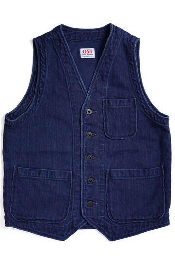 ONI05100-3x3IDT 3x3 Indigo Twill Bio Wash Vest,, small image number 6