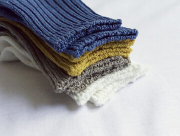 NK0202 LINEN RIBBED SOCKS COMSA BLUE,COMSA BLUE, small image number 0