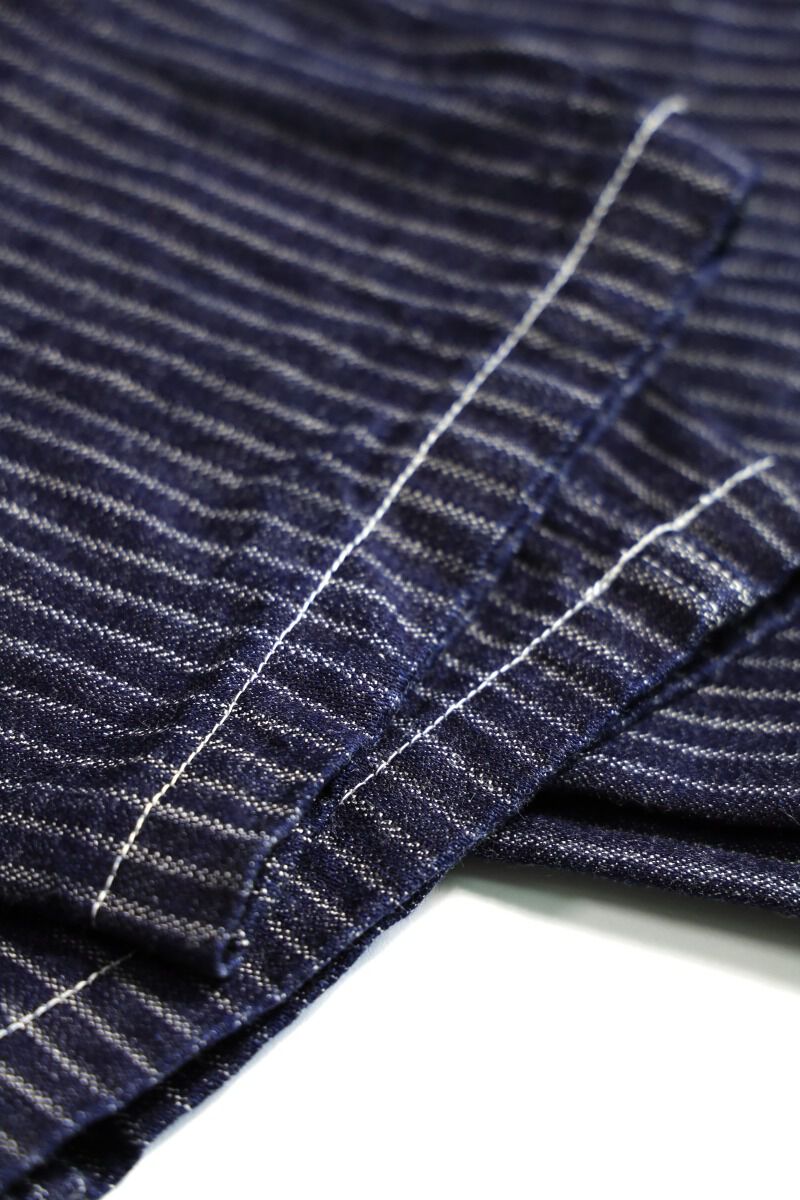 ONI207-HJS Drop-Needle Stiching Jacguard Stripe Denim Baker Pants