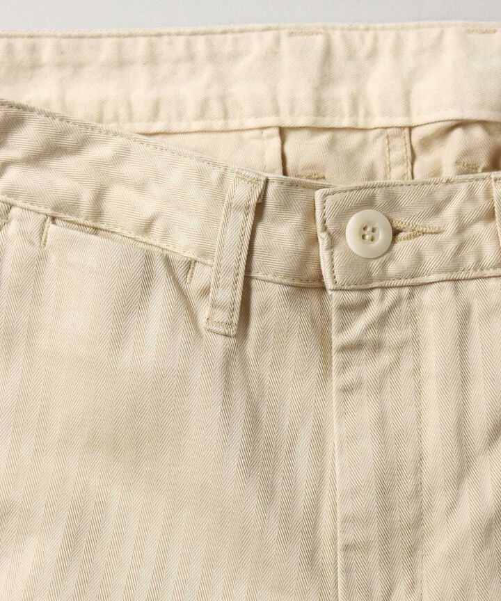 01-075 Supima cotton herringbone trousers