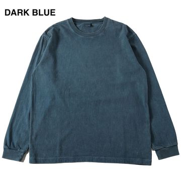 BR-24320 TUBE LONG SLEEVE T-SHIRT PIGMENT DYEING,DARK BLUE, small image number 1