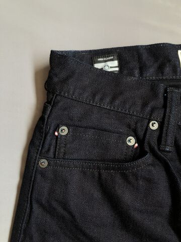 MXJE3201 15.7oz INDIGO x BLACK DENIM SLIM STRAIGHT,, small image number 6