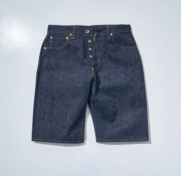 S310SP 15OZ JEANS SHORT PANTS (INDIGO, KHAKI),INDIGO, small image number 0