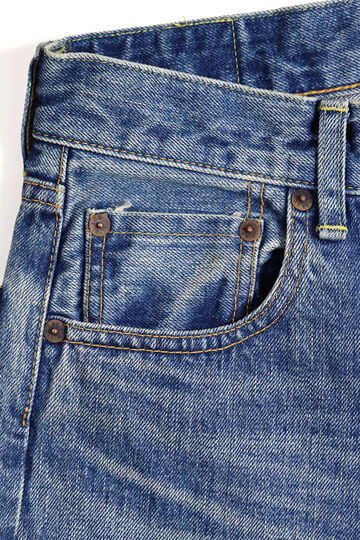 F160 13oz SELVEDGE  66 DENIM TAPERED (BLUE),BLUE, small image number 3