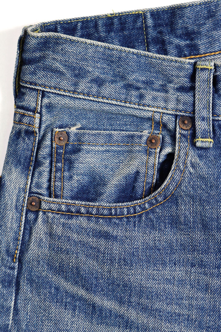 F160 13oz SELVEDGE  66 DENIM TAPERED (BLUE),BLUE, medium image number 3