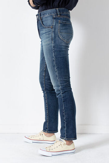 73979 Stretch Denim Slim Tapered Pants BLUE-ONE WASH-SS,ONE WASH, small image number 5