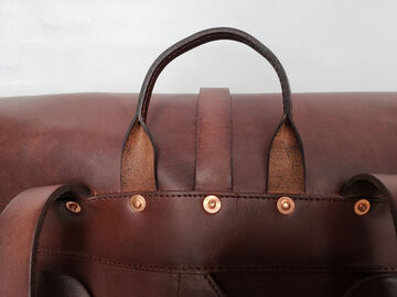 VS-205L LEATHER ROLL TOP Back pack (BROWN),, small image number 5