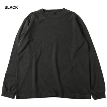 BR-24320 TUBE LONG SLEEVE T-SHIRT PIGMENT DYEING,BLACK, small image number 0