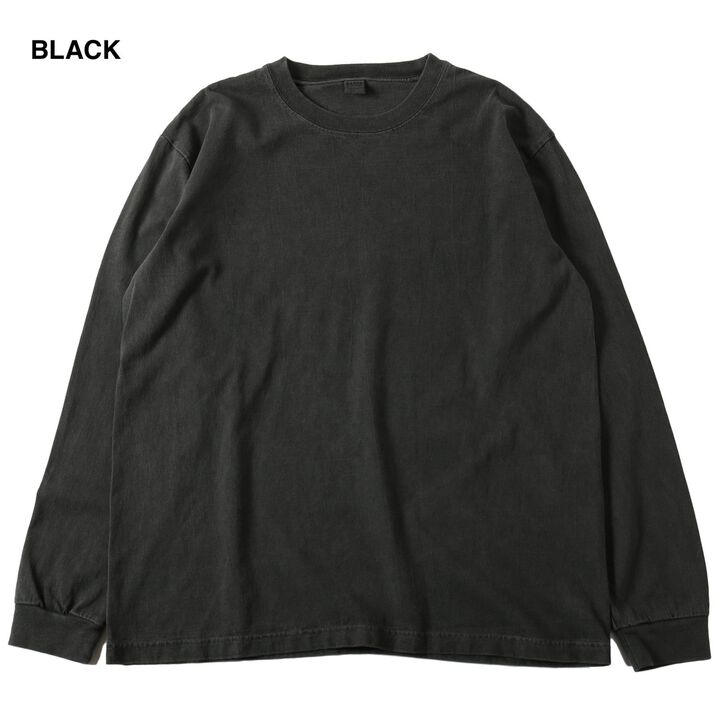 BR-24320 TUBE LONG SLEEVE T-SHIRT PIGMENT DYEING,BLACK, medium image number 0