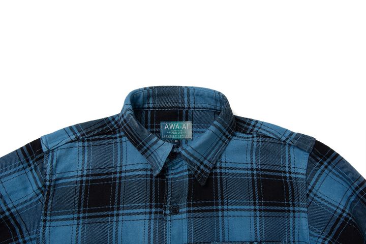 5700 Awa-Shoai Hand Dyed Check Shirts -44,, medium image number 2