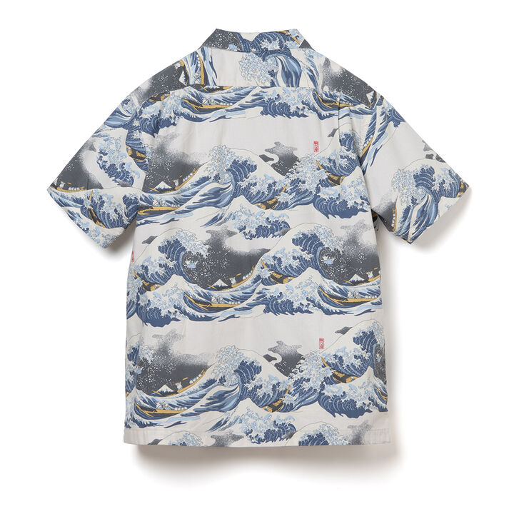 SP-092 45th Fugaku 36-Kei "The Great Wave" Aloha Shirts,IVORY, medium image number 1
