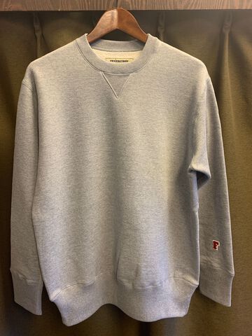 F7098 LOOPWHEEL CREW SWEAT,GRAY, small image number 0