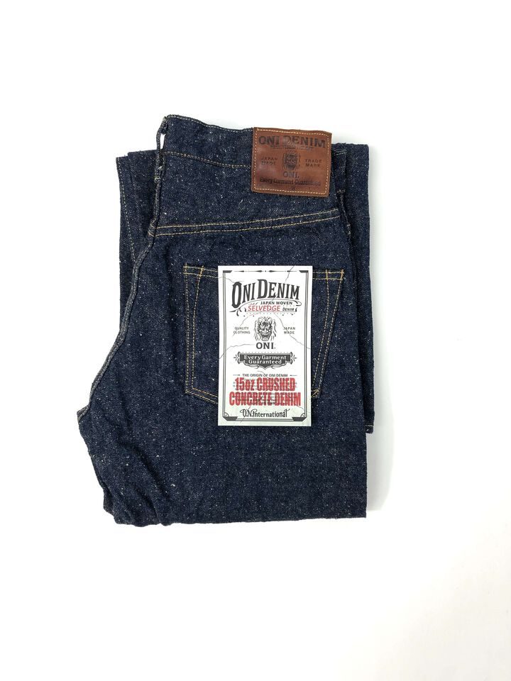 ONI200-CCD-Kabuki 15oz Crushed Concrete Denim Kabuki Selvedge Wide Straight