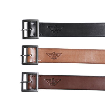 TR-BELT01 Industrial Iron Buckle Leather Belt (BLACK, BROWN, TAN),BLACK, small image number 0