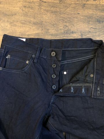 ONI622-14BLK 14oz Oni Denim (weft: black) Relax Tapered,, small image number 3