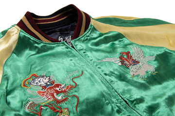 4600 Souvenir Jacket,BLACK x GREEN, small image number 8