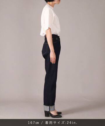 JUJE1001 High Waist Straight 【Women's】,INDIGO, small image number 16