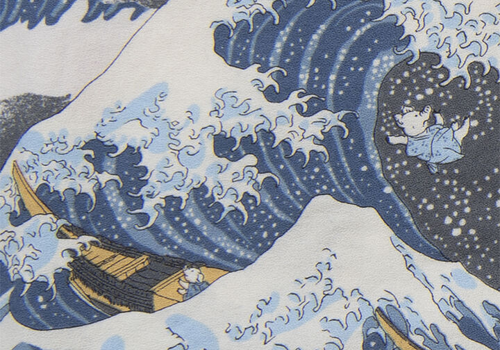 SP-092 45th Fugaku 36-Kei "The Great Wave" Aloha Shirts,IVORY, medium image number 8