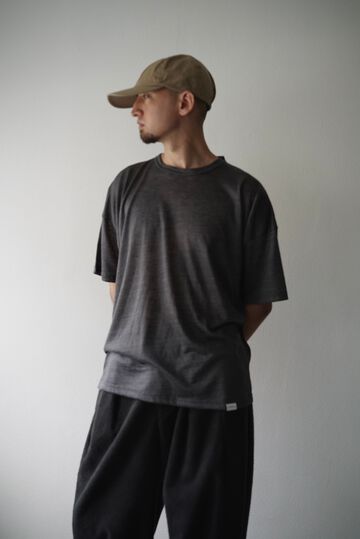 CAP706CS30 Feather Linen Jersey / Trapeziod Tee,GRAY, small image number 2