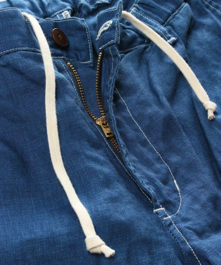 02-059 Indigo linen Easy shorts,, medium image number 2